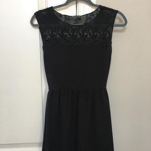 Lace Detailed Black Dress